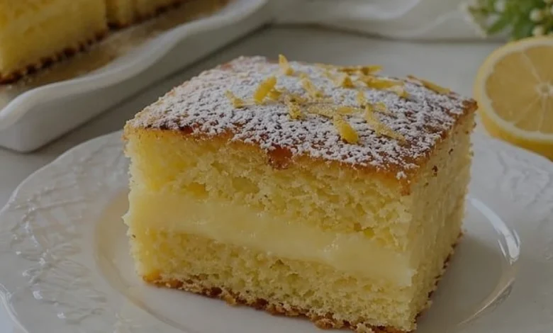 Evde Puding Dolgulu Limonlu Kek Yapımı
