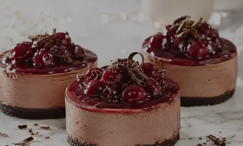 Evde Vişneli ve Çikolatalı Porsiyonluk Cheesecake Yapımı