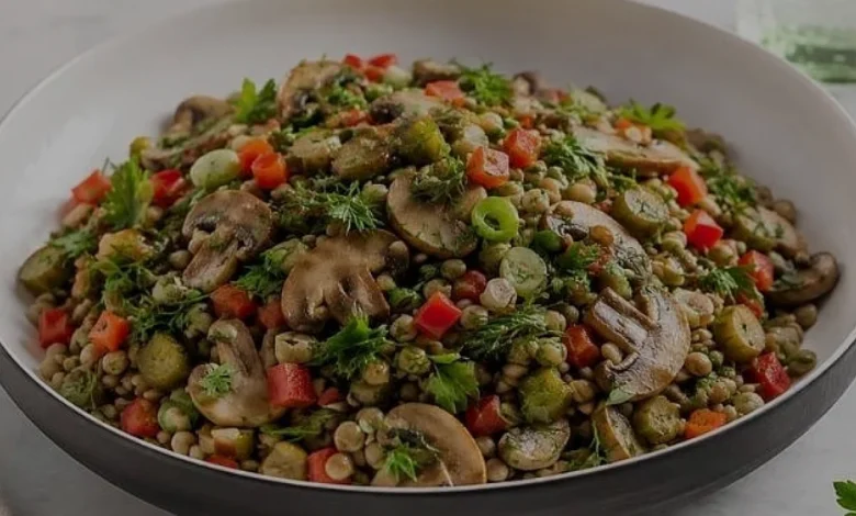 Pratik ve Besleyici Yeşil Mercimekli Mantar Salatası Tarifi