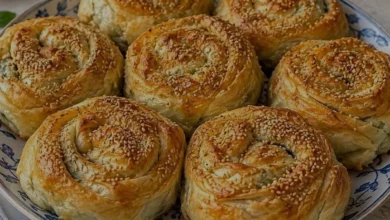 Evde Pratik ve Lezzetli Ispanaklı Gül Böreği Yapımı