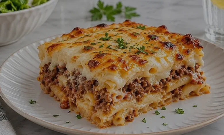 Kıymalı Beşamel Soslu Fırın Makarna Yapımı