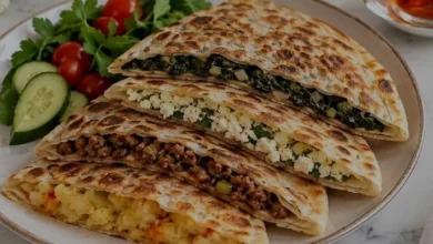 Tek Hamurla Dört Farklı İç Harçlı Gözleme Yapımı